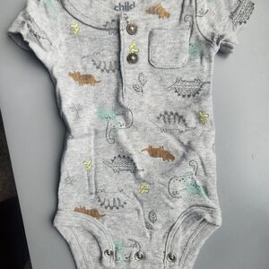 Carter's Gray Dinosaur Print Bodysuit